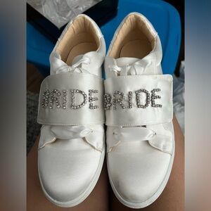 Betsy Johnson Bride Satin Sneakers